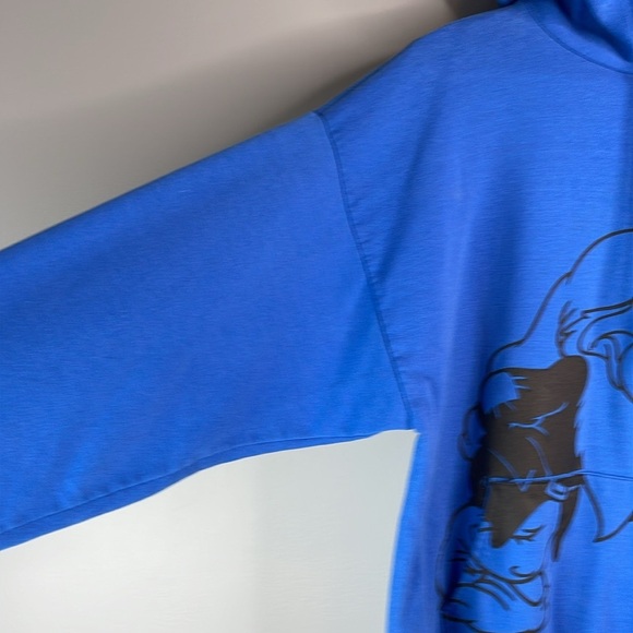 Disney World Mens Grumpy Graphic Royal Blue Hoodie Pull on Kangaroo Pocket L - Picture 4 of 12
